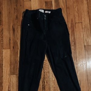 Black Mid Rise Skinny Jeans